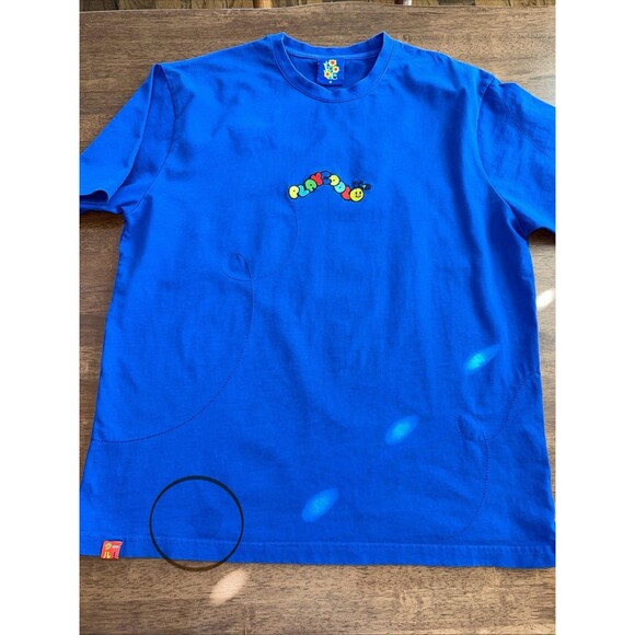 VC Playcool Blue T-Shirt M Embroidered Graphic Butterfly Tee Harajuku - Picture 12 of 14